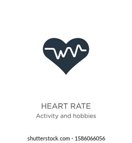 Heart rate icon vector. Trendy flat heart rate icon from activities collection isolated on white background. Vector illustration can be used for web and mobile graphic design, logo, eps10