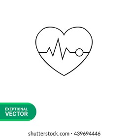 Heart Rate Line Icon