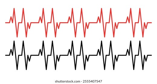  Heart rate line icon. cardiogram.