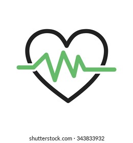 Heart, rate, line icon vector image. Can also be used for fitness and sports. Suitable for web apps, mobile apps and print media.