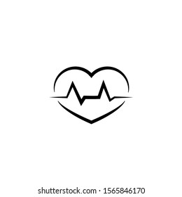Heart rate linear icon. Modern outline Heart rate logo concept on white background from Health and Medical collection. Suitable for use on web apps, mobile apps and print media.