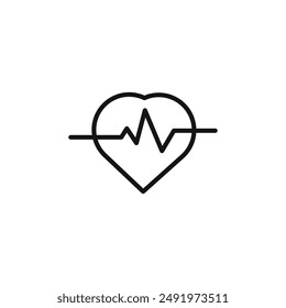 heart rate logo sign vector outline