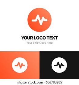 Heart rate logo template. Logo branding for your new corporate company. File can be use vector eps and image jpg formats