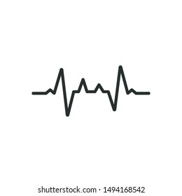 heart rate - minimal line web icon. simple vector illustration. concept for infographic, website or app.