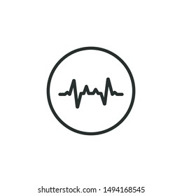 heart rate - minimal line web icon. simple vector illustration. concept for infographic, website or app.