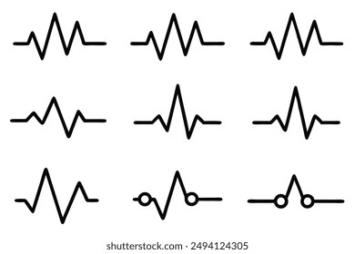 Heart Rate Monitor Beautiful Line Art Illustration Examples Collection