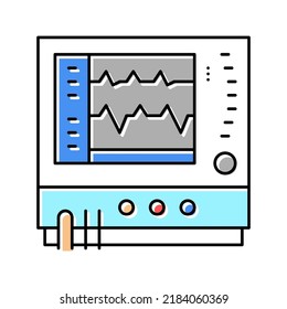 Heart Rate Monitor Color Icon Vector. Heart Rate Monitor Sign. Isolated Symbol Illustration