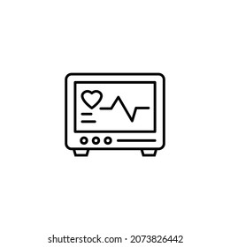 HEART RATE MONITOR ICON , CARDIOGRAM ICON
