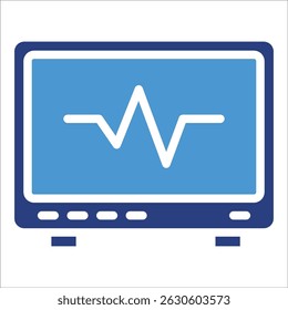 Heart Rate Monitor Icon Element For Design