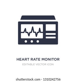 heart rate monitor icon on white background. Simple element illustration from Medical concept. heart rate monitor icon symbol design.