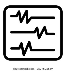 Heart rate monitor icon outline vector. Cardiac beat. Medicine pulse