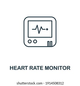 Heart Rate Monitor Icon. Simple Element From Digital Health Collection. Creative Heart Rate Monitor Icon For Web Design, Templates, Infographics And More