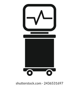 Heart rate monitor icon simple vector. Well being facility. Infirmary state treatment