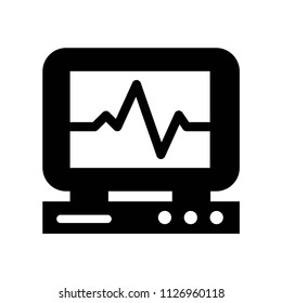 Heart rate monitor icon vector icon. Simple element illustration. Heart rate monitor symbol design. Can be used for web and mobile.