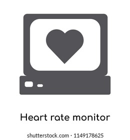 Heart rate monitor icon vector isolated on white background for your web and mobile app design, Heart rate monitor logo concept