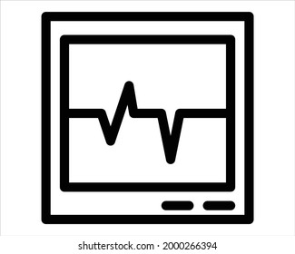 Heart Rate Monitor Icon Vector Illustration