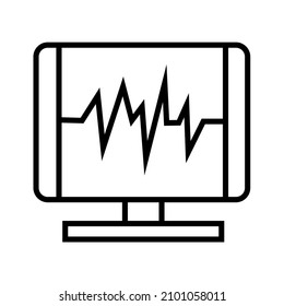 heart rate monitor illustration, icon or symbol design