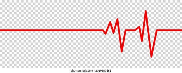 	
Heart rate monitor line vector isolated on transparent background. Heart rate pulse rhythm line illustration