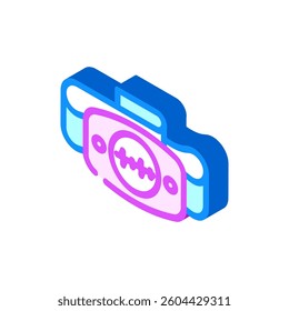 heart rate monitor running accessories isometric icon vector. heart rate monitor running accessories sign. isolated symbol illustration