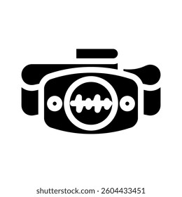 heart rate monitor running accessories glyph icon vector. heart rate monitor running accessories sign. isolated symbol illustration