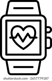 Heart Rate Monitor Vector for Health Tracking, Pulse sensor illustration for workout performance and safety