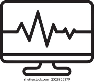 Heart Rate Monitor Vector Icon.