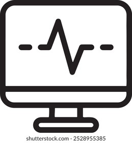 Heart Rate Monitor Vector Icon.