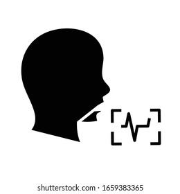 Heart rate monitoring black icon, concept illustration, vector flat symbol, glyph sign.