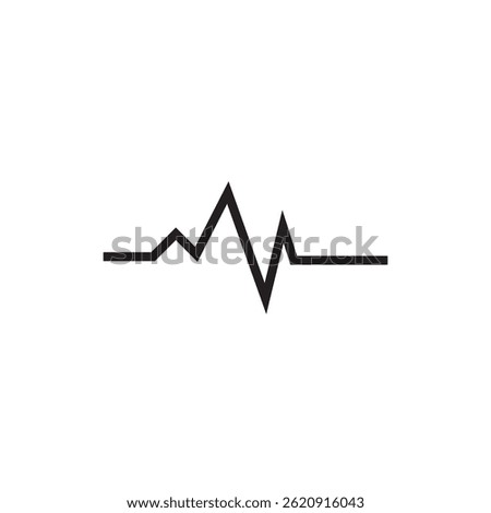 heart rate pulse curve line icon editable outline stroke vector eps