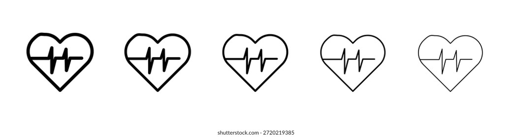 Diseño del icono del pulso del ritmo cardíaco, logotipo, App, UI. Ilustración vectorial, EPS