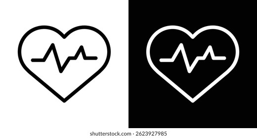 Vector del icono del pulso del ritmo cardíaco para el Web y el App móvil. Símbolo aislado.