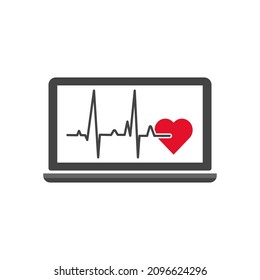 Heart Rate And Sick Leave Vector Icon On White Isolated Background.