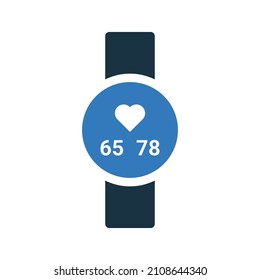 Heart, Rate, Tracker Icon. Simple Editable Vector Design Isolated On A White Background.