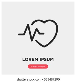 Heart rate vector icon