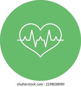 Icono vectorial de frecuencia cardíaca. Se puede usar para imprimir, móviles y aplicaciones web.