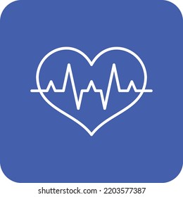 Icono vectorial de frecuencia cardíaca. Se puede usar para imprimir, móviles y aplicaciones web.