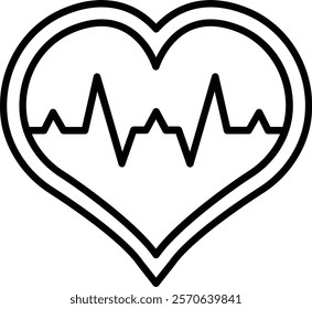 Heart rate vector icon. Can be used for printing, mobile and web applications.