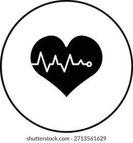Icono de Vector de frecuencia cardíaca. Se puede utilizar para aplicaciones de impresión, móviles y de Web.