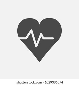 heart rate vector icon life support symbol alive 