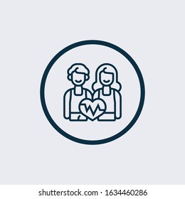 Heart rate vector icon on white background. Heart rate modern icon for graphic and web design. Heart rate icon sign for logo, website, app,