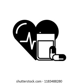 heart rate water glass and capsule medical