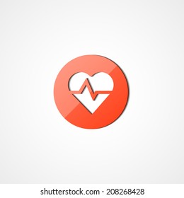 Heart Rate web icon on white background