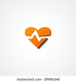 Heart Rate web icon on white background