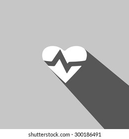 Heart Rate web icon on gray background