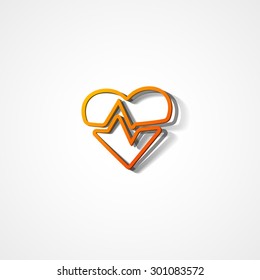 Heart Rate web icon on white background
