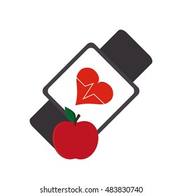 heart rate wrist monitor and apple  icon