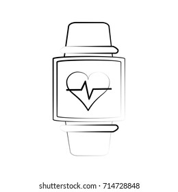 heart rate wrist monitor fitness band icon image