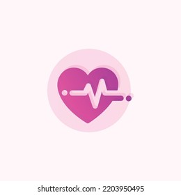 Heart recorder icon with transparent purple and pink gradient. This icon is very suitable for use on websites or smartphones.