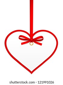 Heart with red bow