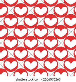 Heart in red circle for valentine background. Background for valentine's day.